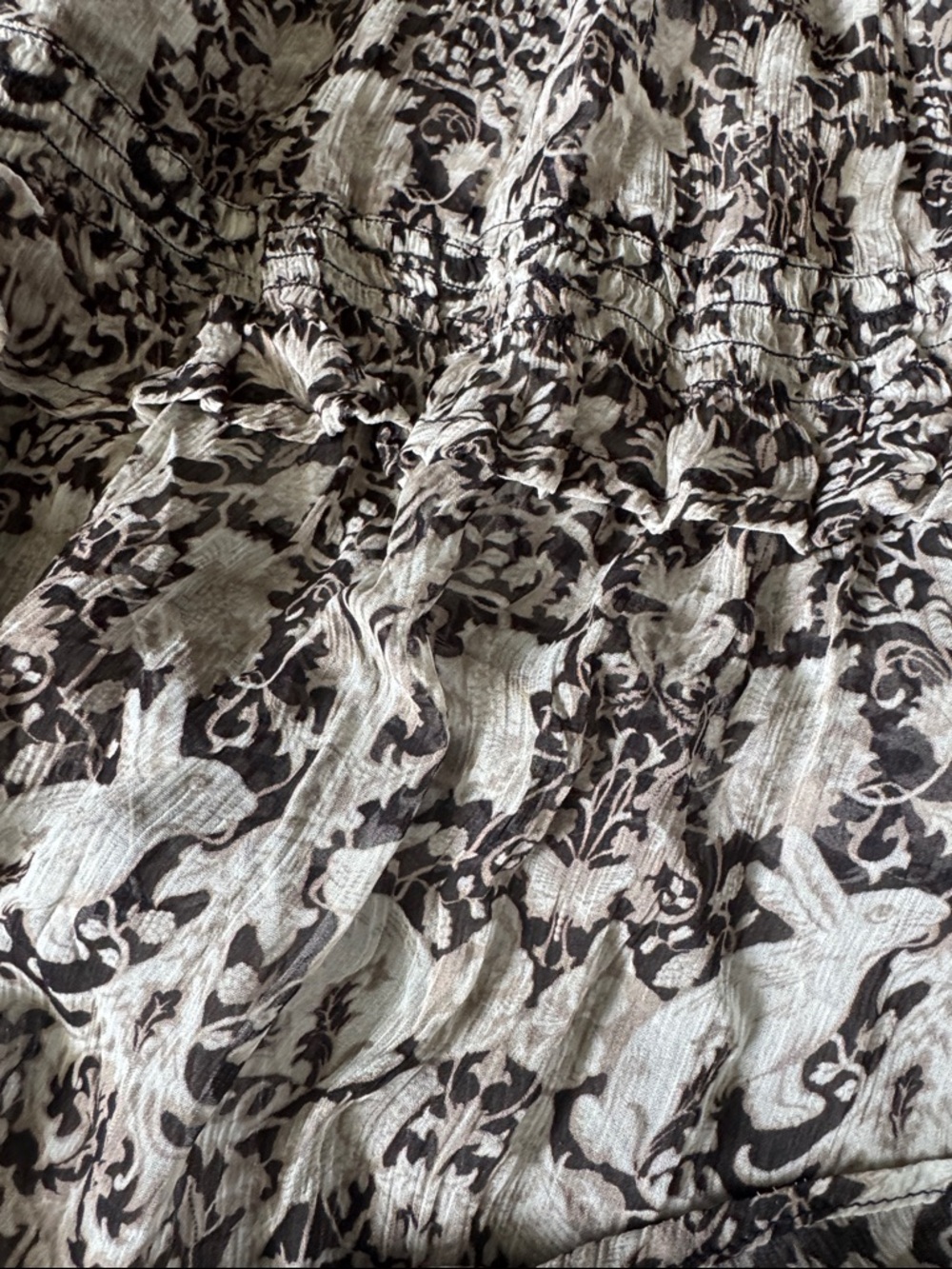 Anthropologie The Marais Printed Chiffon Maxi Dress Floral 2X Rabbits boho flowy - Picture 5 of 11